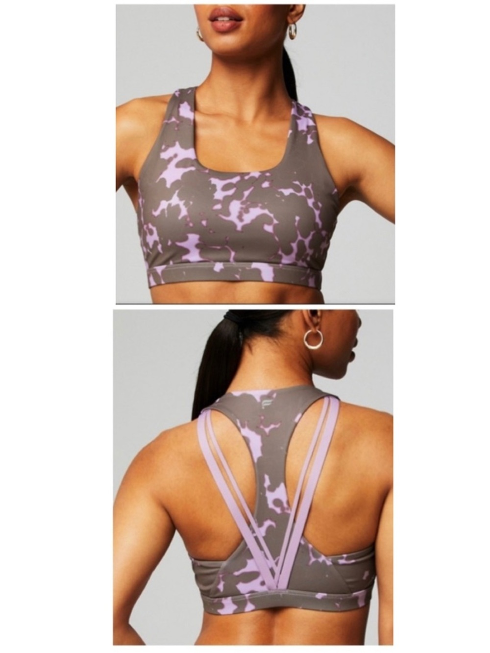 Fabletics Boost Medium Impact Sports Bra Accent Straps Racerback Women’s Workout